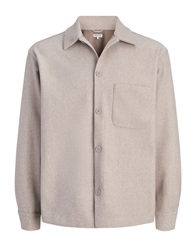 Jack & Jones - JJERegent Overshirt - Oatmeal